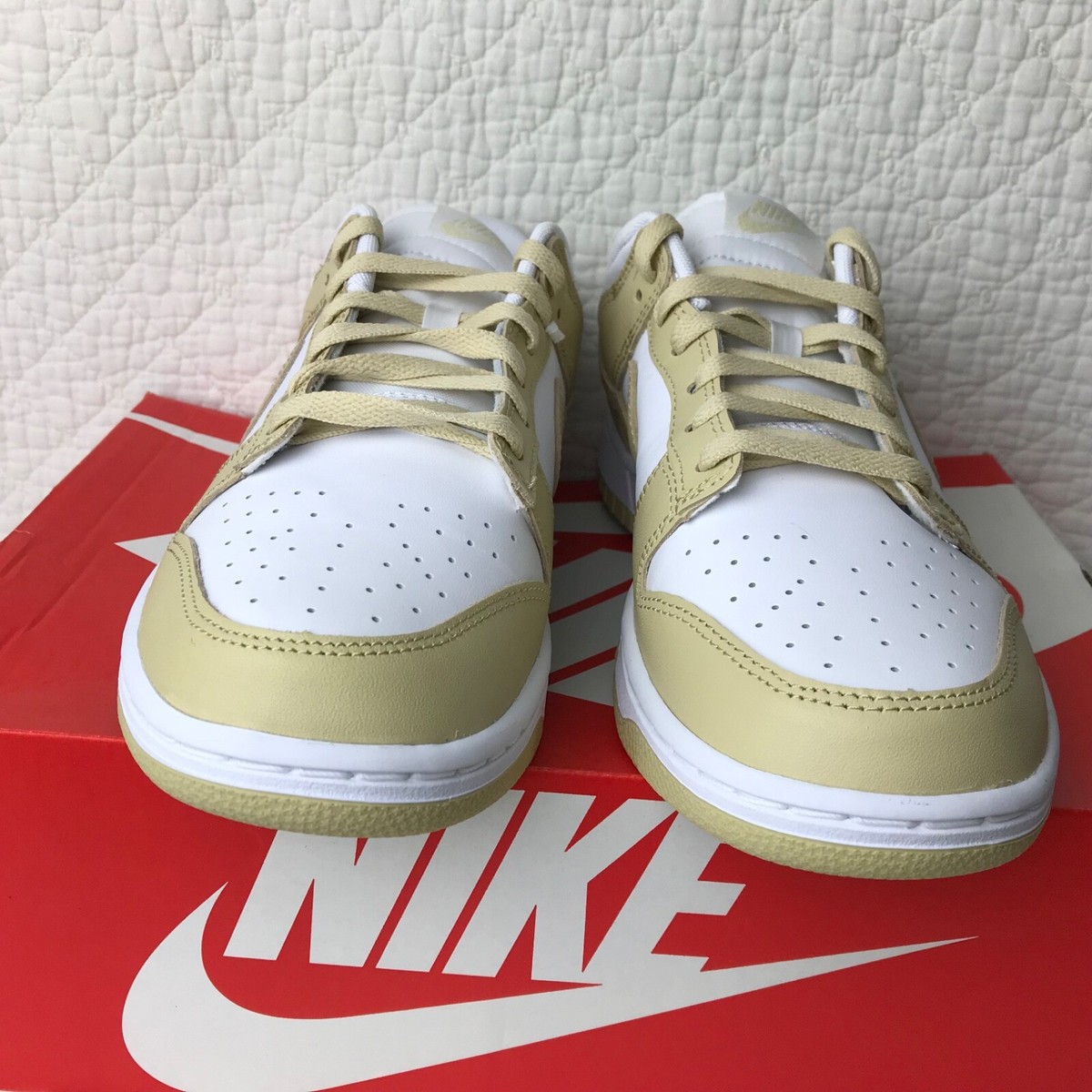 Nike Dunk Low Retro BTTYS Shoes Men's SZ 11 White/Team Gold DV0833