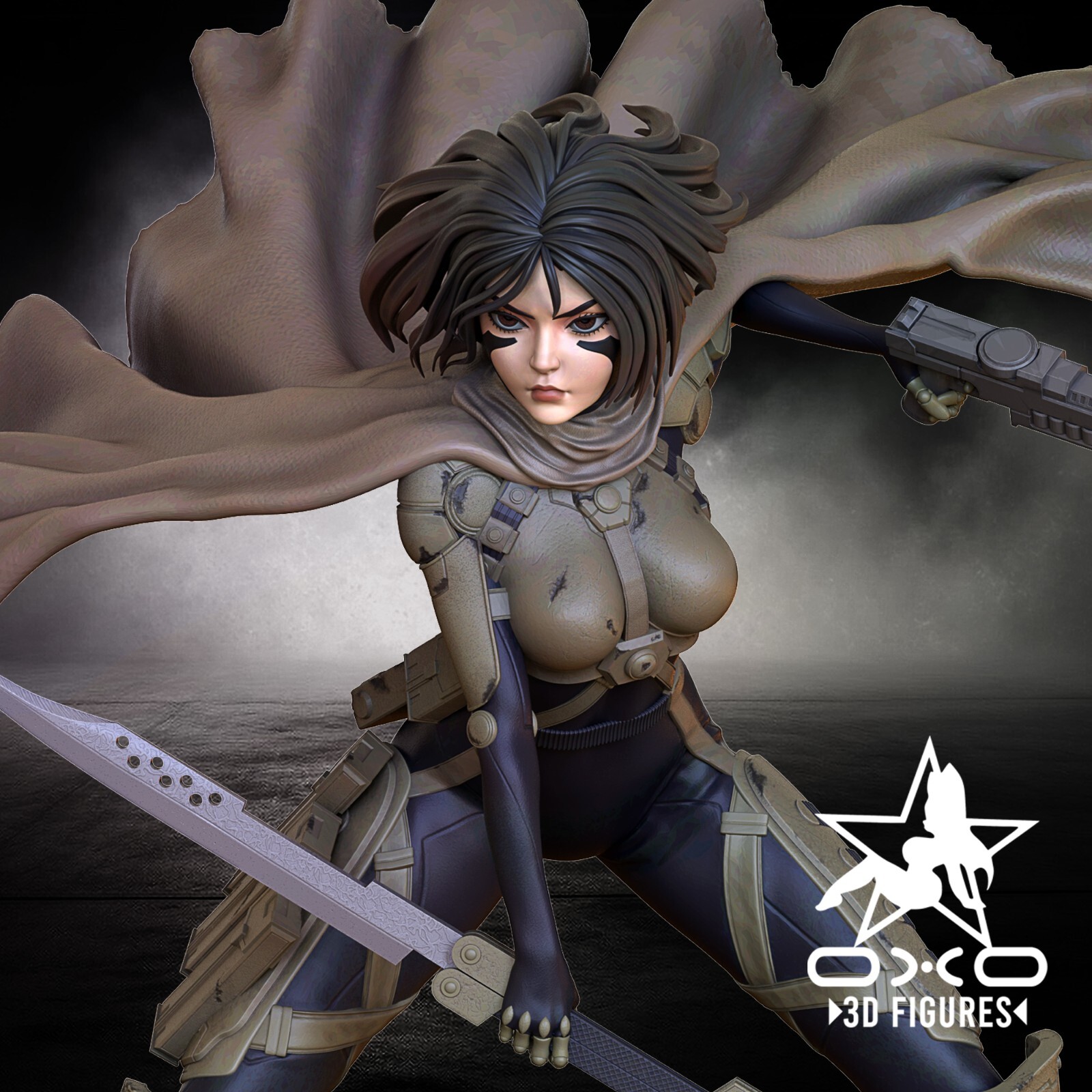 OXO 3D beautiful 1:12 resin figure over 15cm tall  Battle Angel Alita