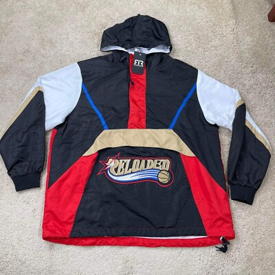 #ad Reloaded Philadelphia Men#x27;s Merch Windbreaker Jacket Sz XL VTG 2001 Snap 1 4 Zip $46.26
