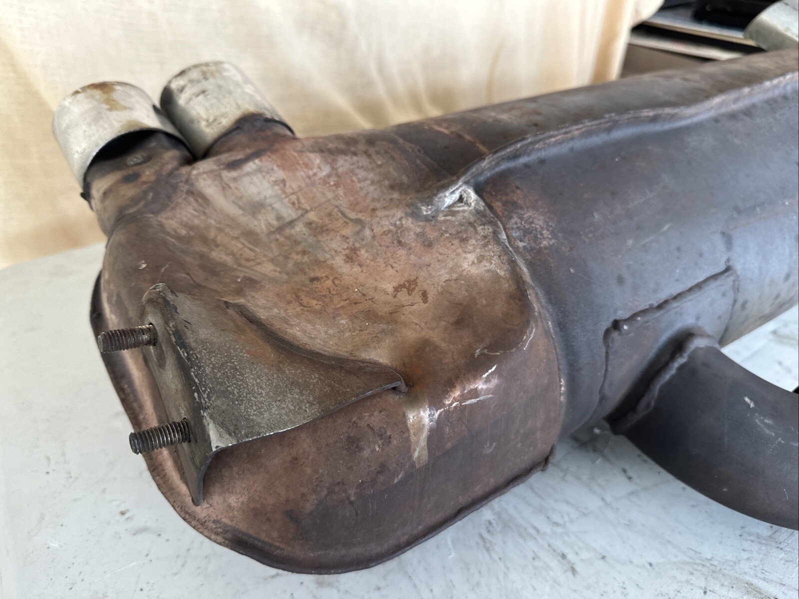 OEM Ferrari 308 QV USA Exhaust Muffler Silencer 121383 Classiche Original Vtg