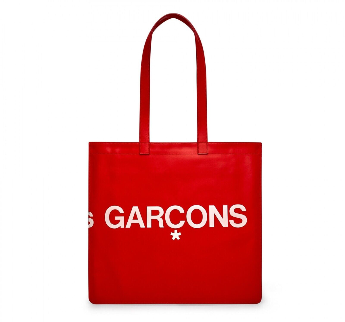 Comme des Garcons HUGE LOGO TOTE BAG Red CDG | eBay UK