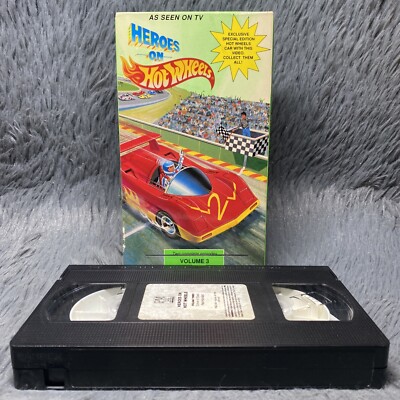 Heroes On Hot Wheels VHS 1991 Tape Driver Of Steel Red-Handed