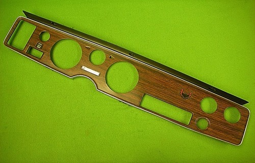 75-79 FIREBIRD AC DARK BROWN WOODGRAIN DASH GAUGE INSTRUMENT BEZEL GM - 第 1/1 張圖片