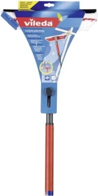 Vileda Lavavetri 2-in-1 Manico Telescopico 1.6m Testa 30cm Microfibra Gomma