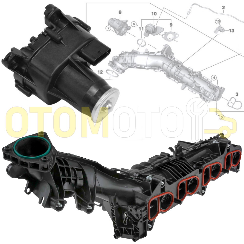 Tube collecteur admission BMW G30 F10 anti-fuite air pour B47 2.0D
