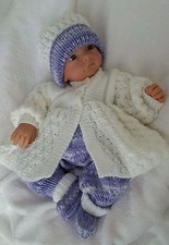 KNITTING PATTERNS DK 65 BABY OR DESIGNER REBORN DOLLS BY PRECIOUS NEWBORN KNITS