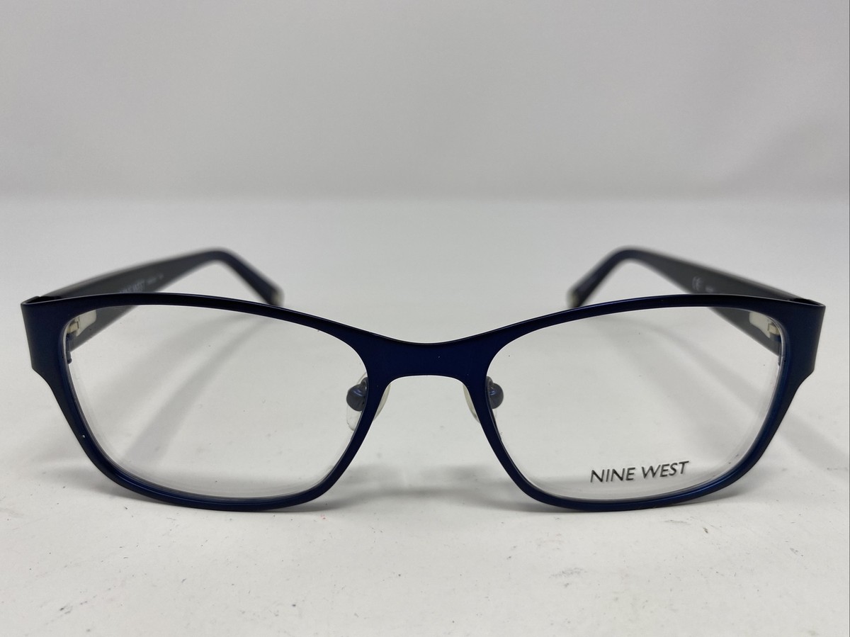 Nine West NW1050 434 50-17-135 Dark Blue Metal Full Rim Eyeglasses