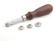 1Set 3/4/5/6mm Craft Leather Overstitch Sewing Wheel Marking Spacing Tool