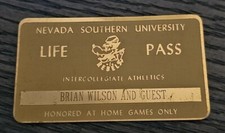 Vintage Rare Nevada Southern University UNLV Lifetime Pass Ticket Rebels 1960's
