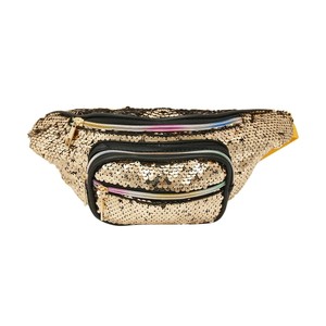 gold sequin fanny pack