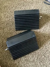 2 - Cortina Wheel Chocks, 8 Inches W X 10 Inches L X 6 Inches H, Rubber, Black