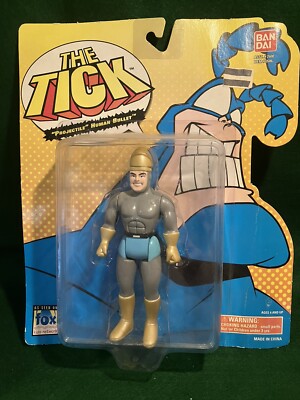 2 Different The Tick ''Projectile'' Human Bullet Action Figure By Ban Dai 1994 New