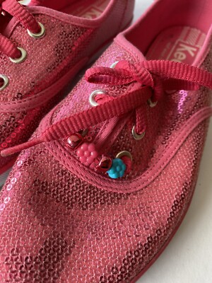 red sparkly keds