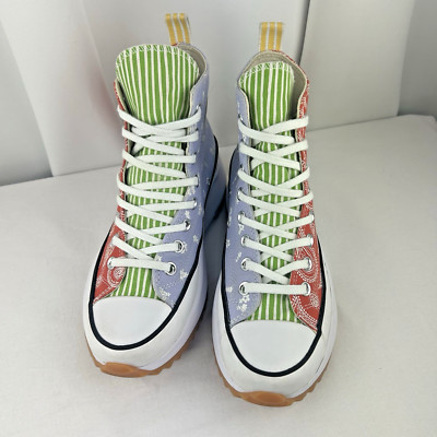 Converse Run Star Hike Bandana Patchwork Multi Chuck Taylor High Tops  Size 8.5