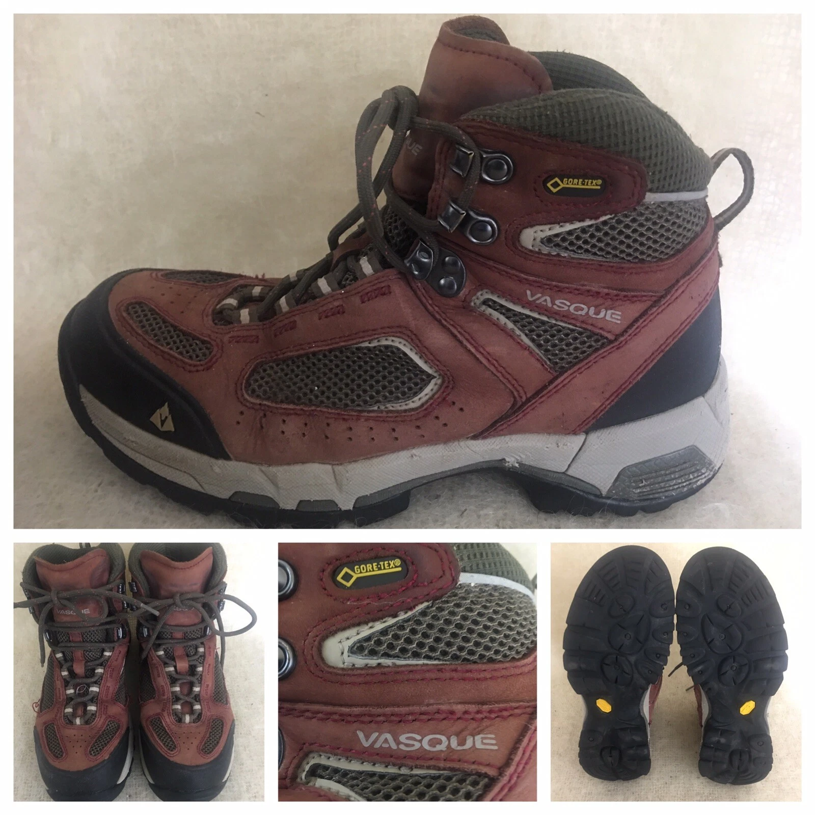 VASQUE HIKING Camping LEATHER BROWN BOOTS Women’s SIZE 8.5 M #7485