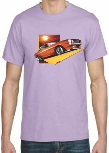 Adult DryBlend® T-Shirt - (ORANGE CAMARO - HOT ROD) - Picture 14 of 37