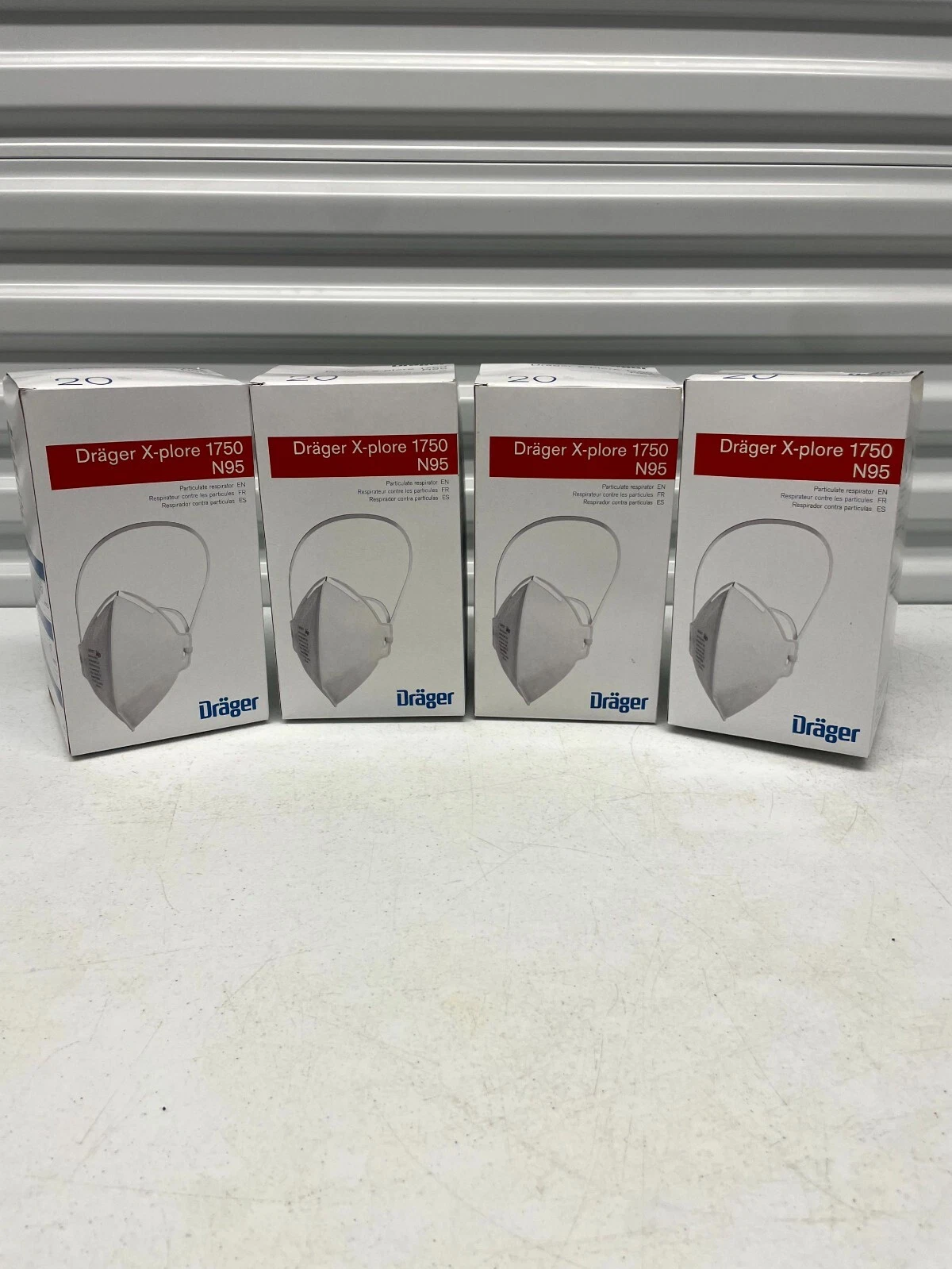 Dräger X-plore 1750 N95 NIOSH Respirator Face Mask 20pc/Box - Lot of 4 Boxes