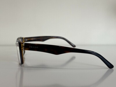 Prada VPR 16M Square Havana Brown Eyeglasses 53-16-140 PARTS 