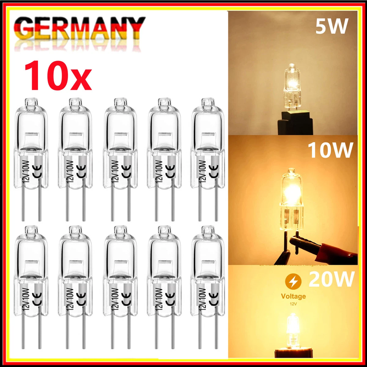 Set di 5 lampadine alogene a capsula 3W G4 LED 280lm bianco | Leroy Merlin