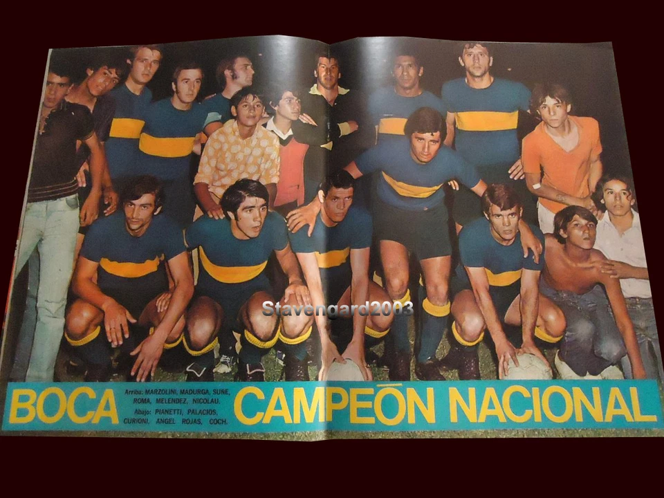 BOCA 青少年冠军 1970 年足球 El Grafico # 2673 杂志阿根廷带海报 — 第 3/3 张图片