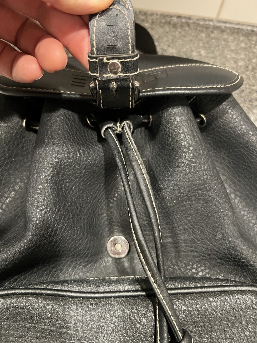 Esprit Rucksack Tasche Esprit Vintage 90'S Leather Black Corded