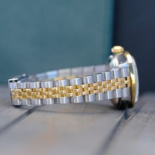 Rolex Lady Datejust Two-Tone Gold Steel Green Vignette Diamond Dial Watch 26mm 5