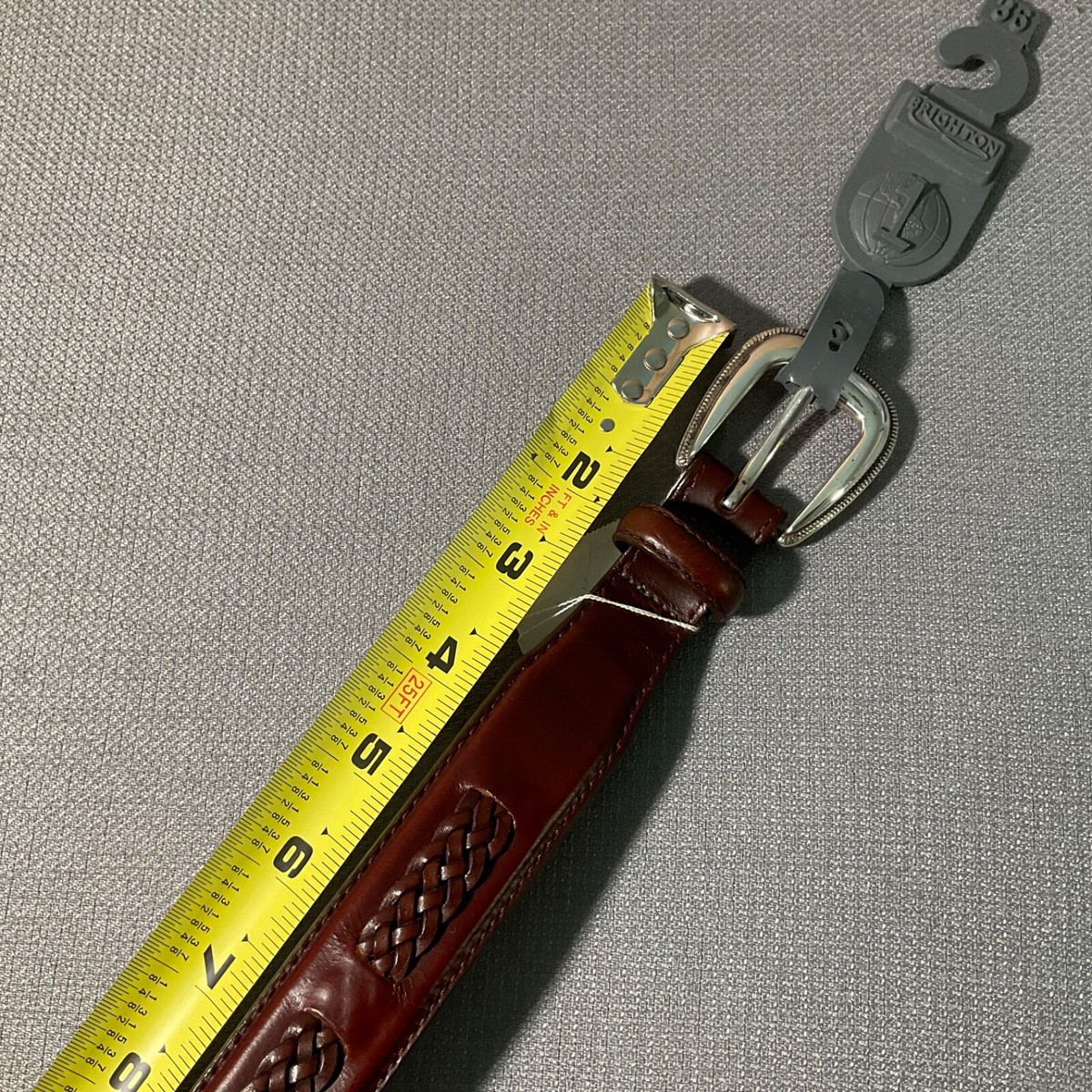 BRIGHTON KNOTTINGHAM BRAIDED LEATHER BELT WITH O-RING CLOSURE 36” Calf Woven O-Ring Belt - The Armoury main image 2