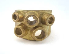 Ring Adjustable Ring Bezel - Cup Raw brass (17.5mm 7US inner size  2698