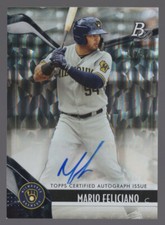 2021 Bowman Platinum Top Prospects Mario Feliciano Ice Pattern Auto #'d 12/50