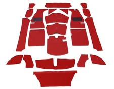 Claret Red Carrelli Hessian Backed Interior Carpet Set Fits Mg Mga Roadster