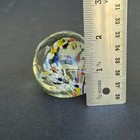 Vintage Murano Style Hand Blown Paperweights Floral Controlled Bubbles — photo 4