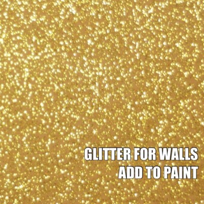 100g FEINER GOLD GLITZER FÜR WÄNDE ZUSATZ ZU FARBE ODER LACK ZUSATZ 0,008'' 0,2mm