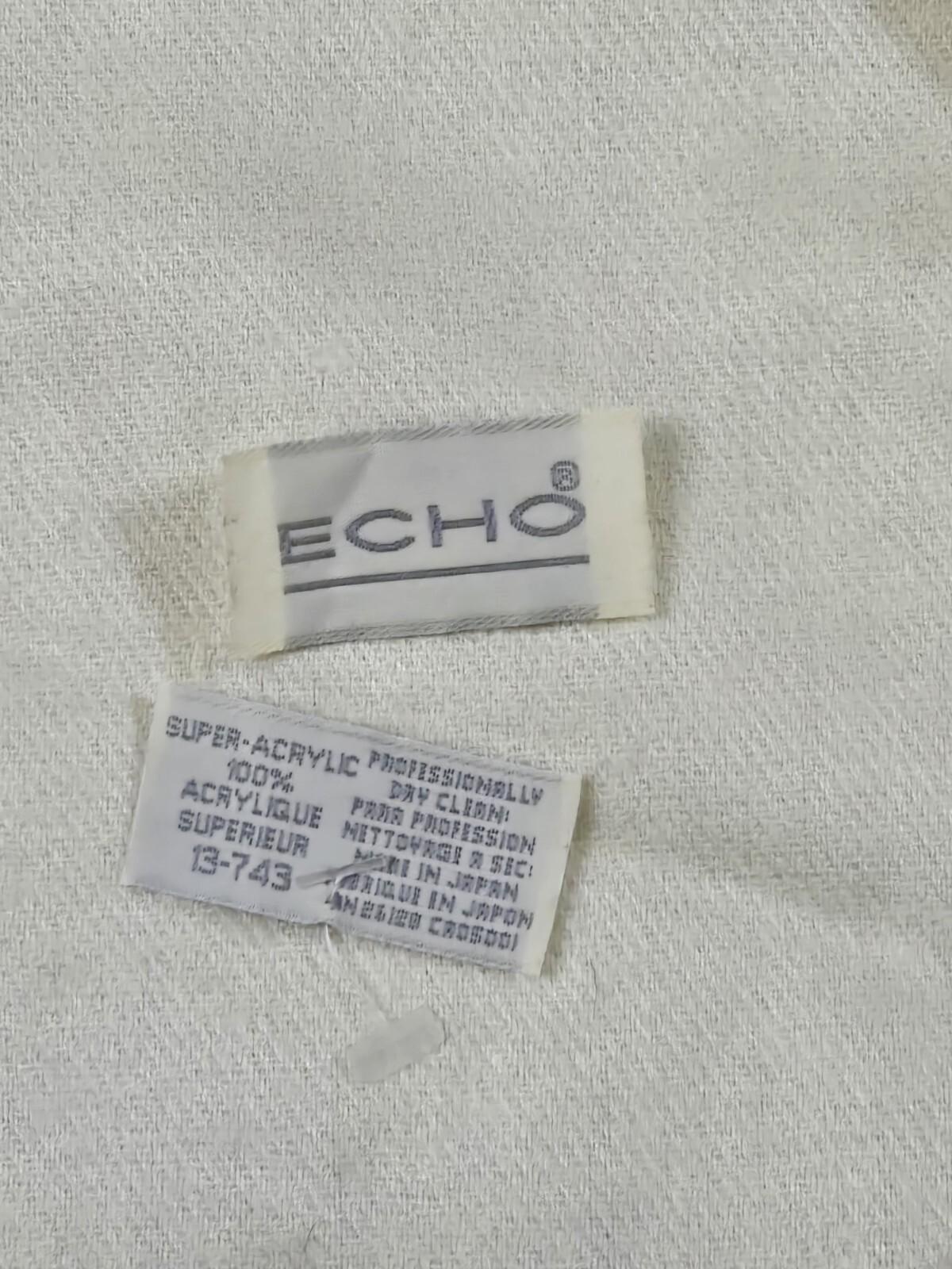 Vintage Echo Scarf Yellow Rectangular 54" Unisex … - image 2