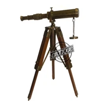 Vintage Reproduction Ancient Gift Ship Captain Binocular Telescope w/ Tripo