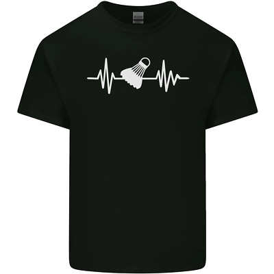 Puls Badmintonspieler lustiges EKG Kinder T-Shirt Kinder