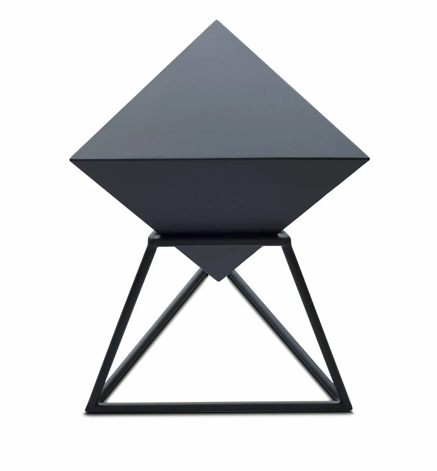 Mesa Auxiliar Excepcional De Metal Negra Mesa De Café Mesa De Noche Desayuno - Imagen 3 de 4