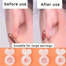 8Pcs Earring Lifter Backs Replacements Rubber Earring Backs for Droopy Ears