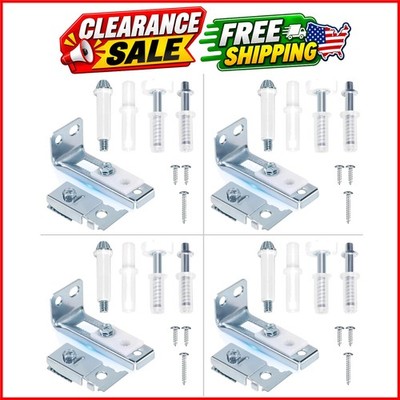 Bifold Door Hardware Repair Kit, 4-Pack Bifold Closet Door Hardware Kit Foldi...