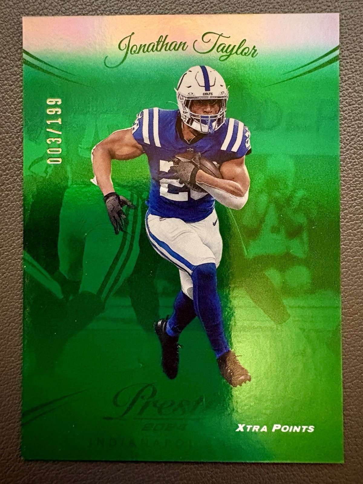 2024 Panini Prestige Jonathan Taylor #126 Xtra Points Green 003/199 Indianapolis