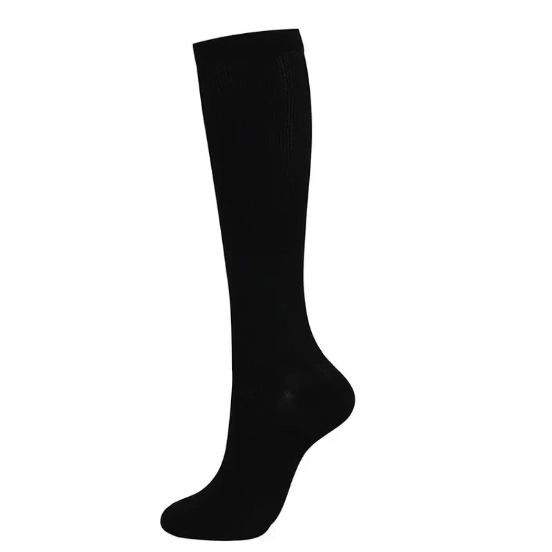 Men Women Compression Nylon 15–20mmHg Circulation Travel Running Sports Socks - Image 4 of 4