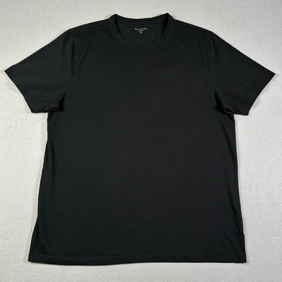 Mott & Bow The Driggs Men's Large T-Shirt Black Crew Neck 100% Combed Cotton Tee