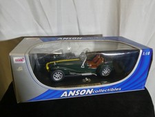 ANSON - CATERHAM SUPER 7 1:18 Die Cast Green with Yellow Stripe in Original Box