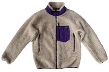 Patagonia Retro X Jacket XL 14 Kid Youth Deep Pile Fleece Sherpa Full Zip Lined