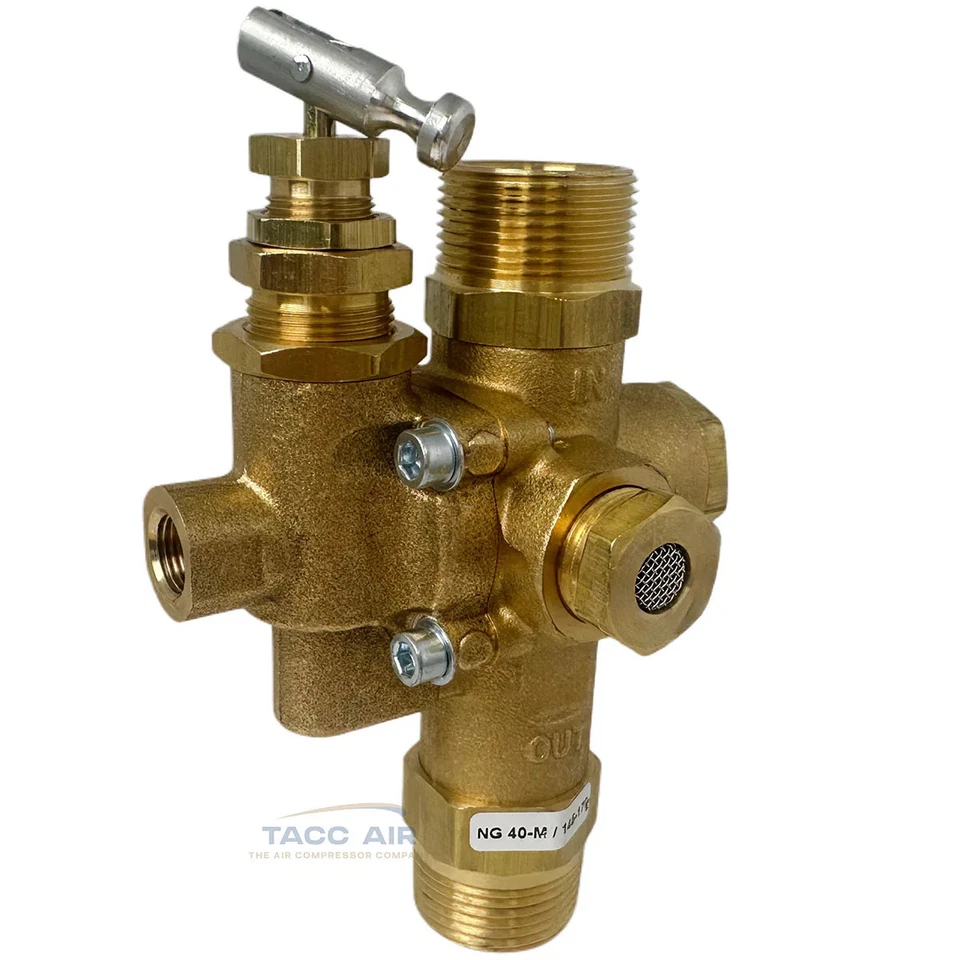 Combo de válvula de retención de compresor de aire de entrada/salida de 3/4" 145 - 175 PSI Foto 3 de 4