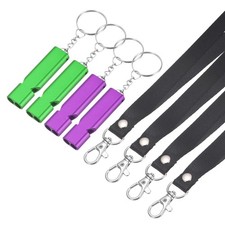 Emergency Whistle, 4 Pcs  Purple/Green - Fitting for Outdoor Camping/Hiking 