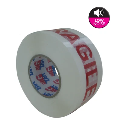 PACKNSELL Big Tape Fragile 150M Low Noise Packaging Parcel Packing Tape Strong Extra Long