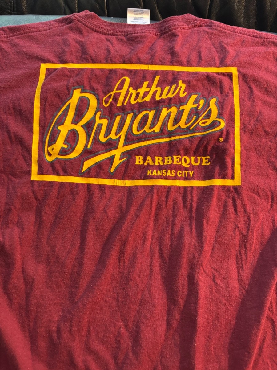 Arthur Bryant's barbeque bbq t shirt Kansas City Med maroon great find nm-