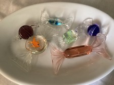 6 Murano Style Glass Candies