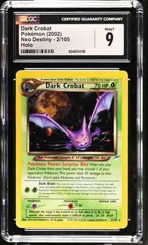 Dark Crobat Holo Neo Destiny 2/105 NM CGC 9.