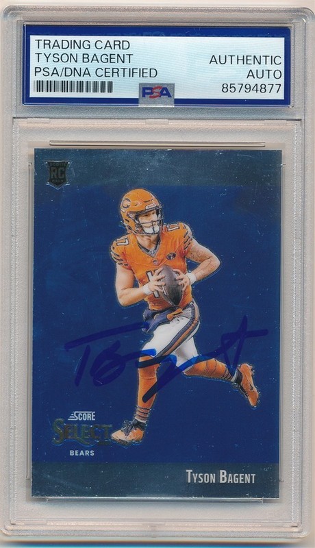 TYSON BAGENT 2023 SELECT CERTIFIED RC ROOKIE SIGNED AUTOGRAPH PSA AUTHENTIC AUTO
